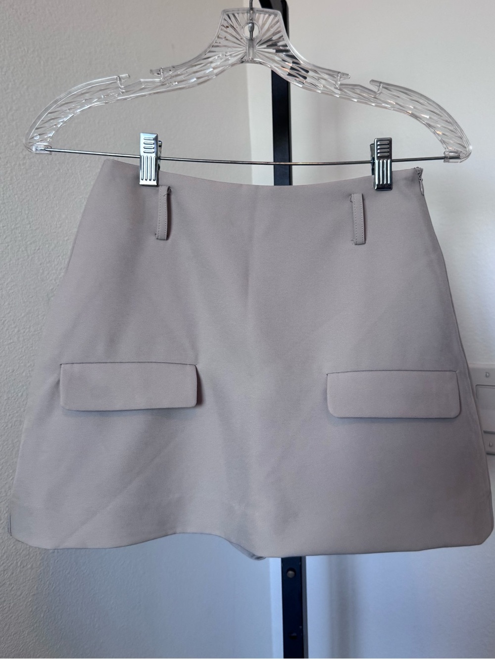 Showpo Beige Mini Skirt with Front Detail
